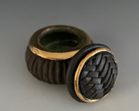 Small Golden Rim Black Box