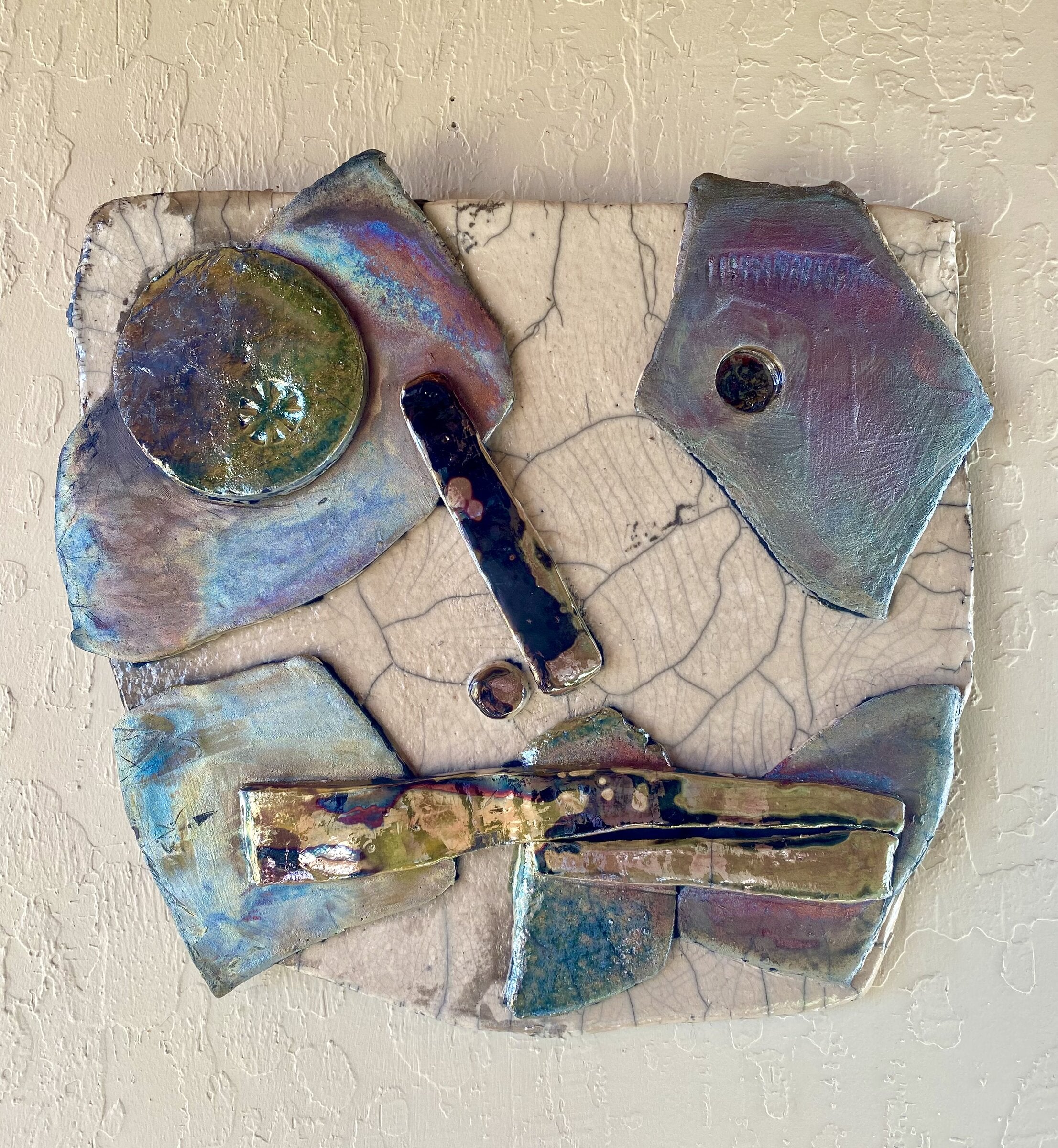Raku Face Ceramic Wall Art