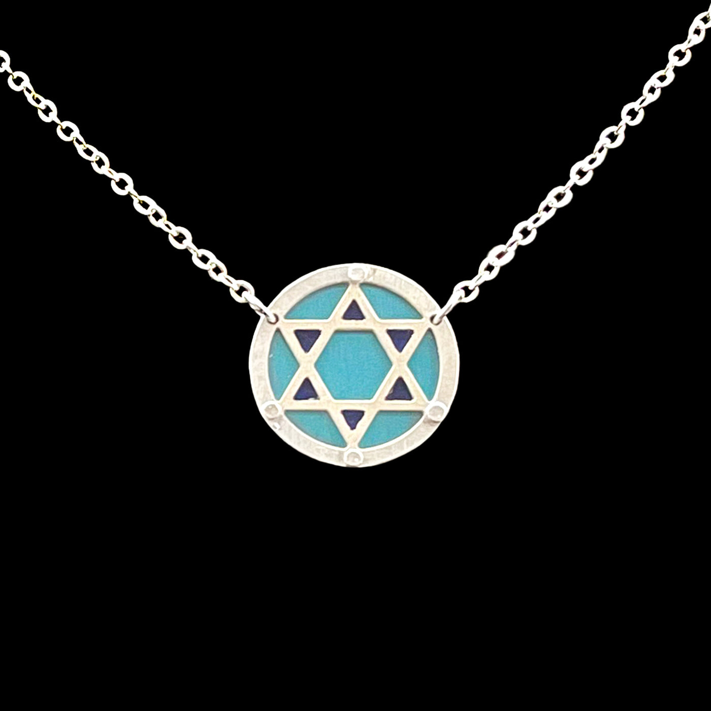 Turquoise/Navy Blue, Small