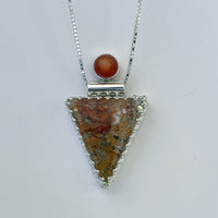 lodalite Quartz Triangle Crown Pendant