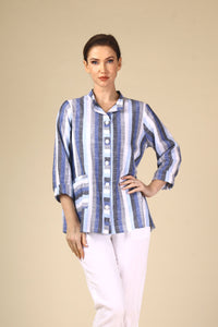Blue & White Stripe