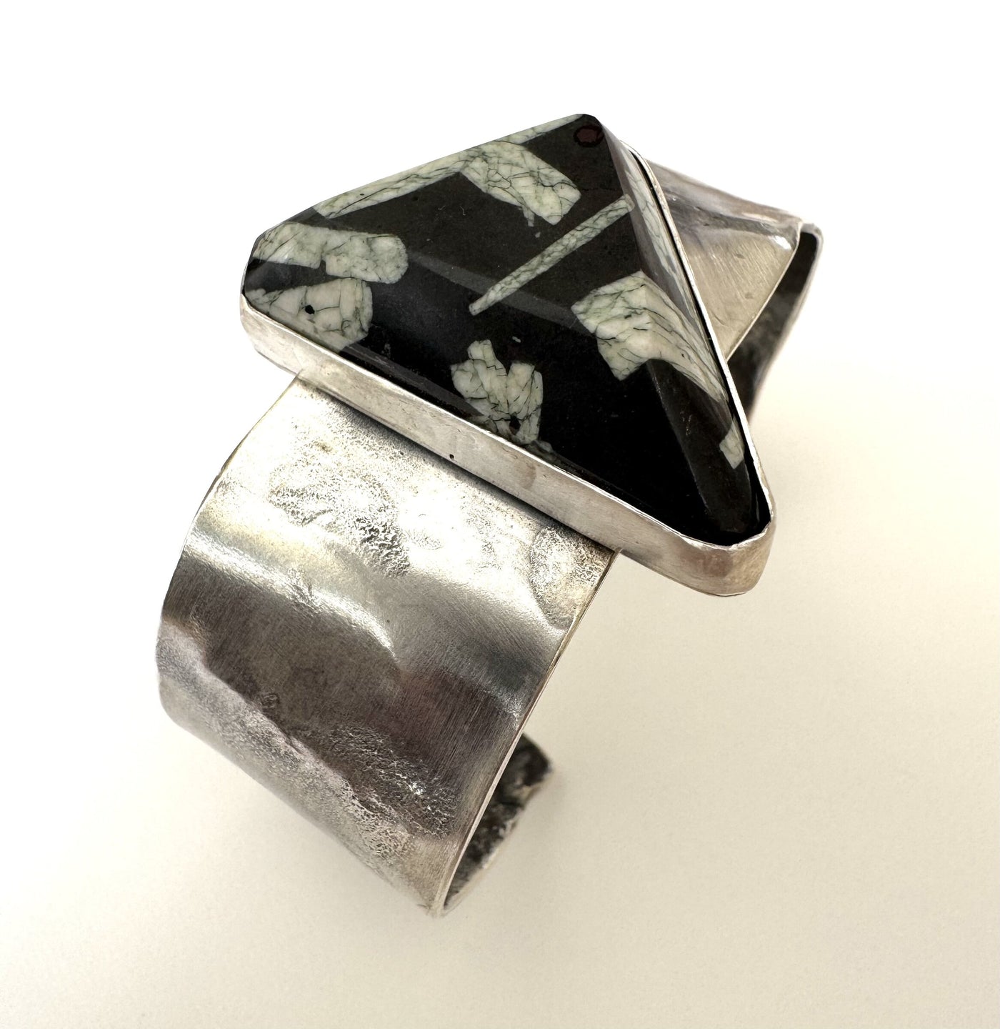 Chinese Writing Stone Cuff