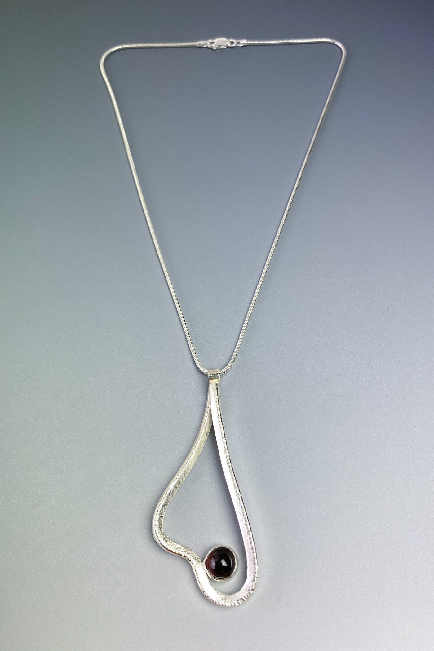 Wave With Garnet Necklace