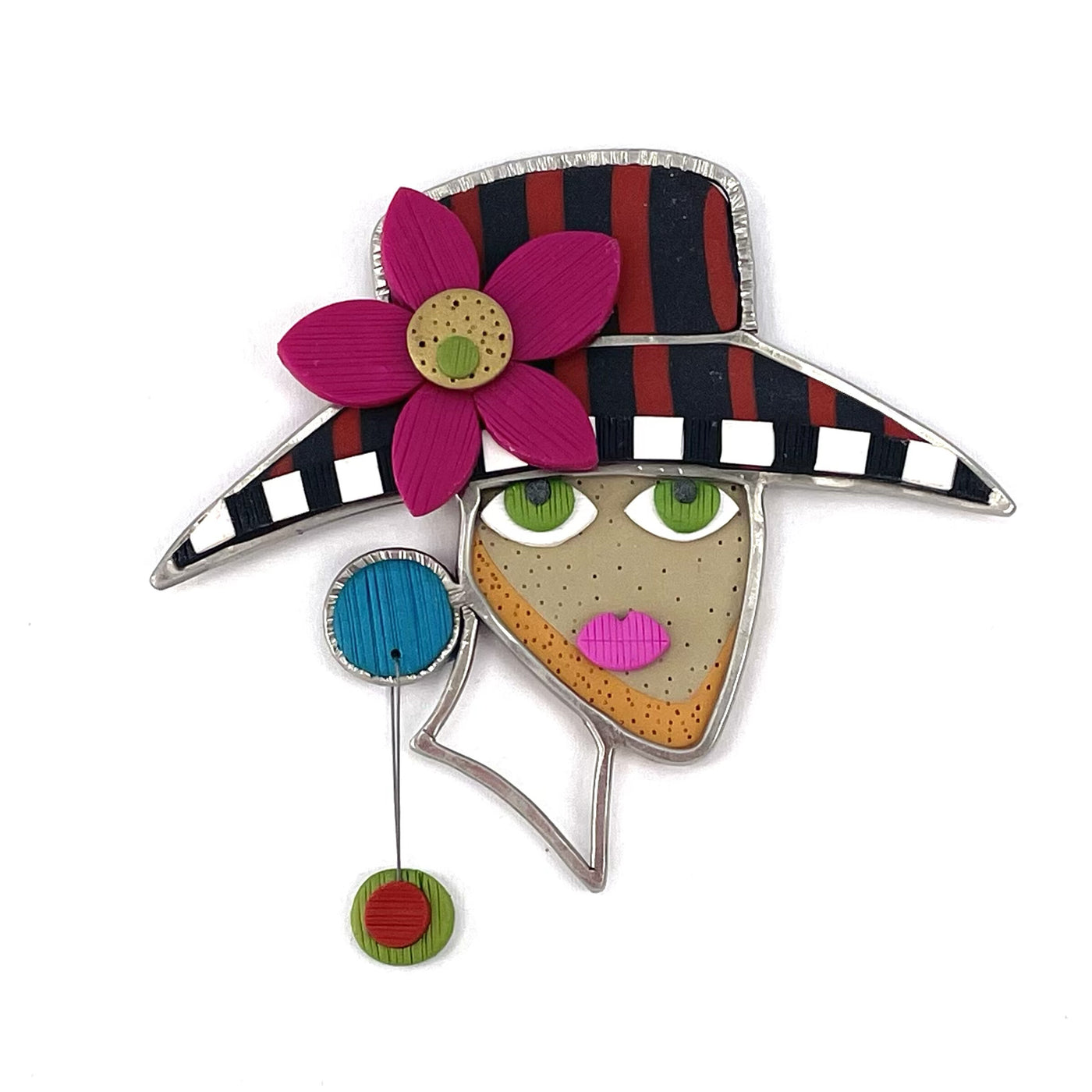Women and Hats Pin No. 8
