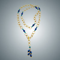 Apatite, Pearl, and Vermeil Necklace