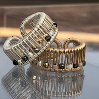 left to right: silver, yellow gold-filled