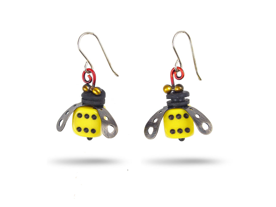 Boxcar Bee Earrings