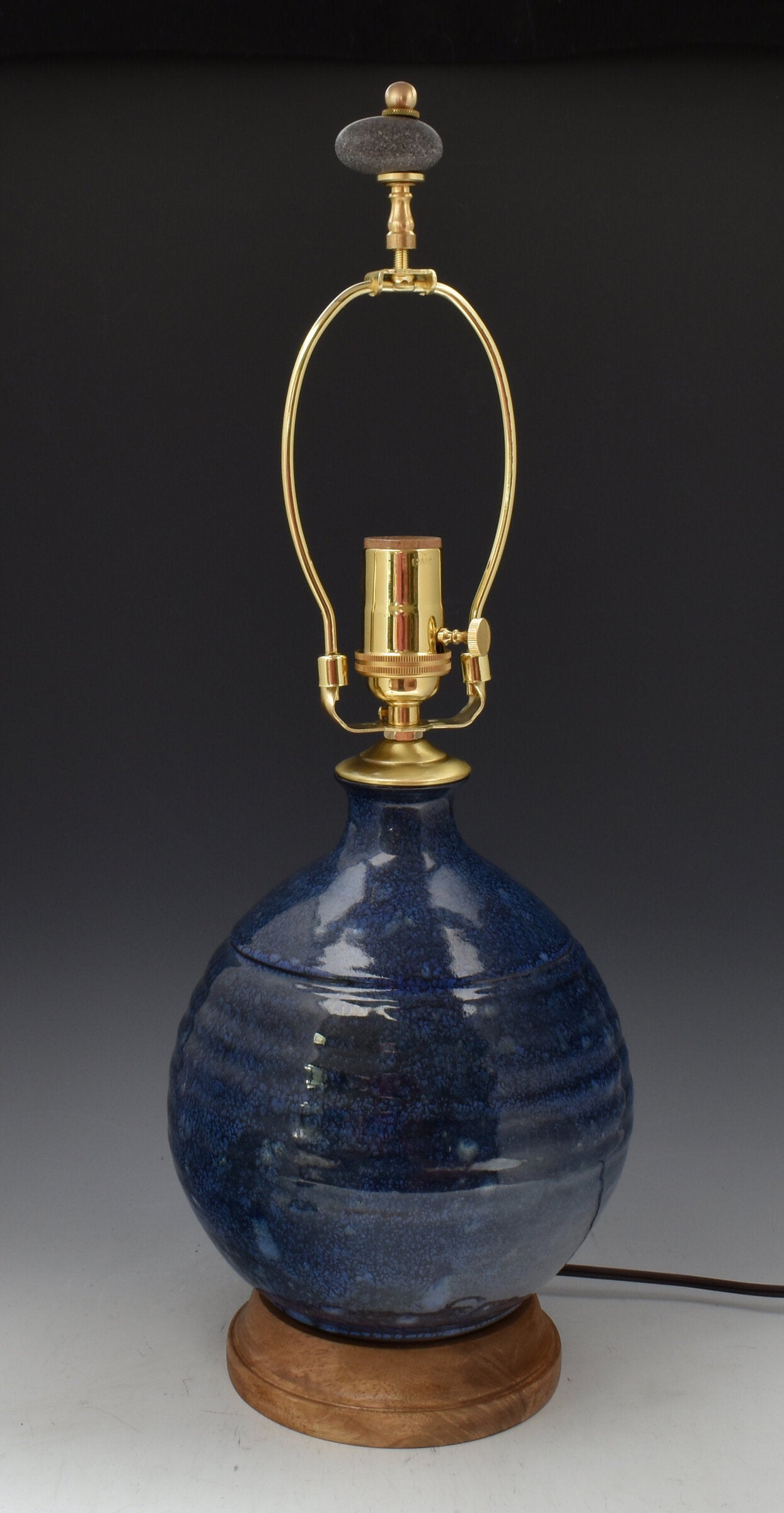 Deep Blue Porcelain Table Lamp