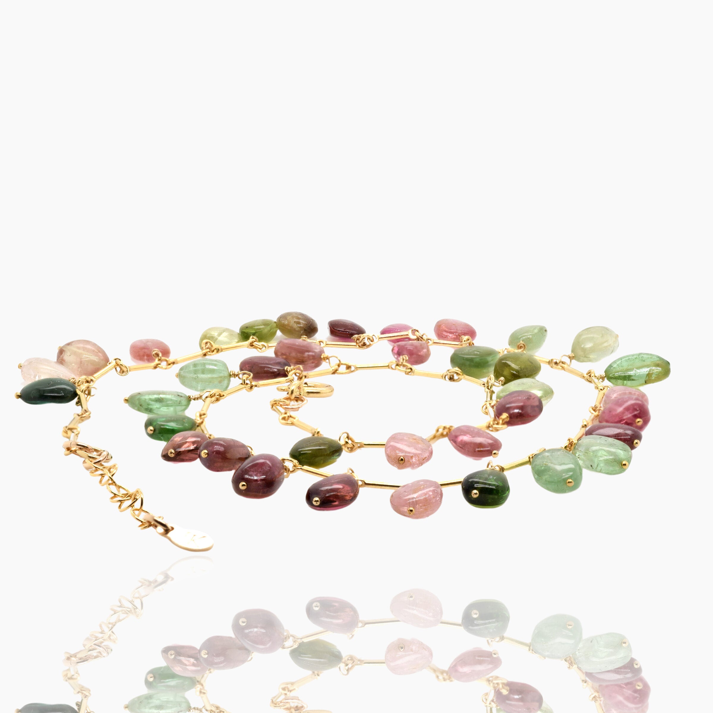 Smooth Tourmaline Gem Necklace