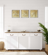 Crystalline Wall Square Set in Ivory