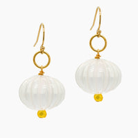 Carved Crystal Earrings