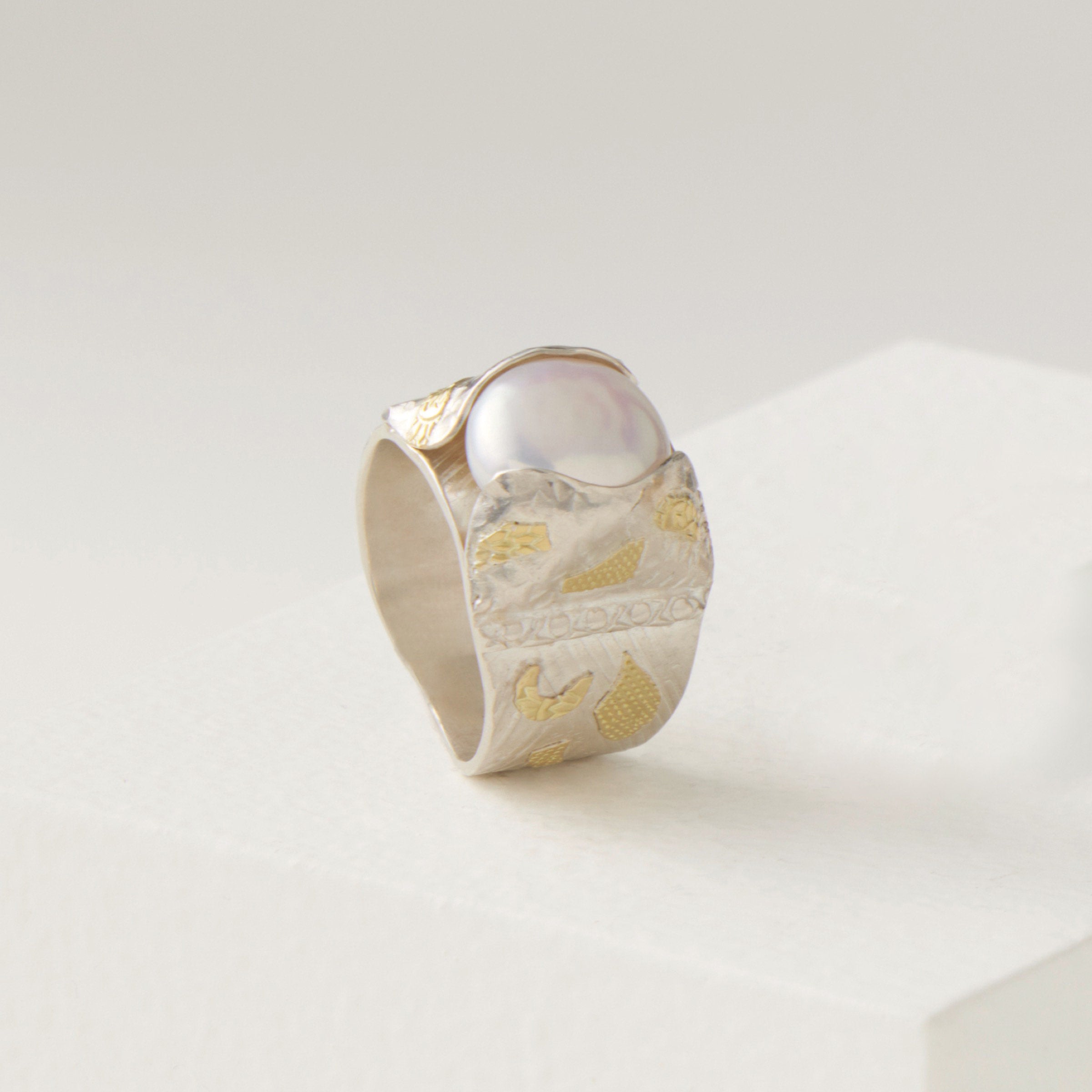 Big Wave Pearl Ring