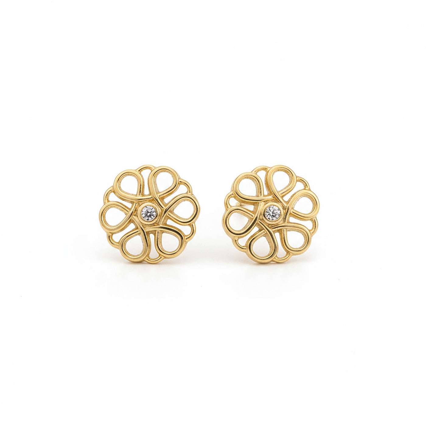 Six Petal Flower Earrings