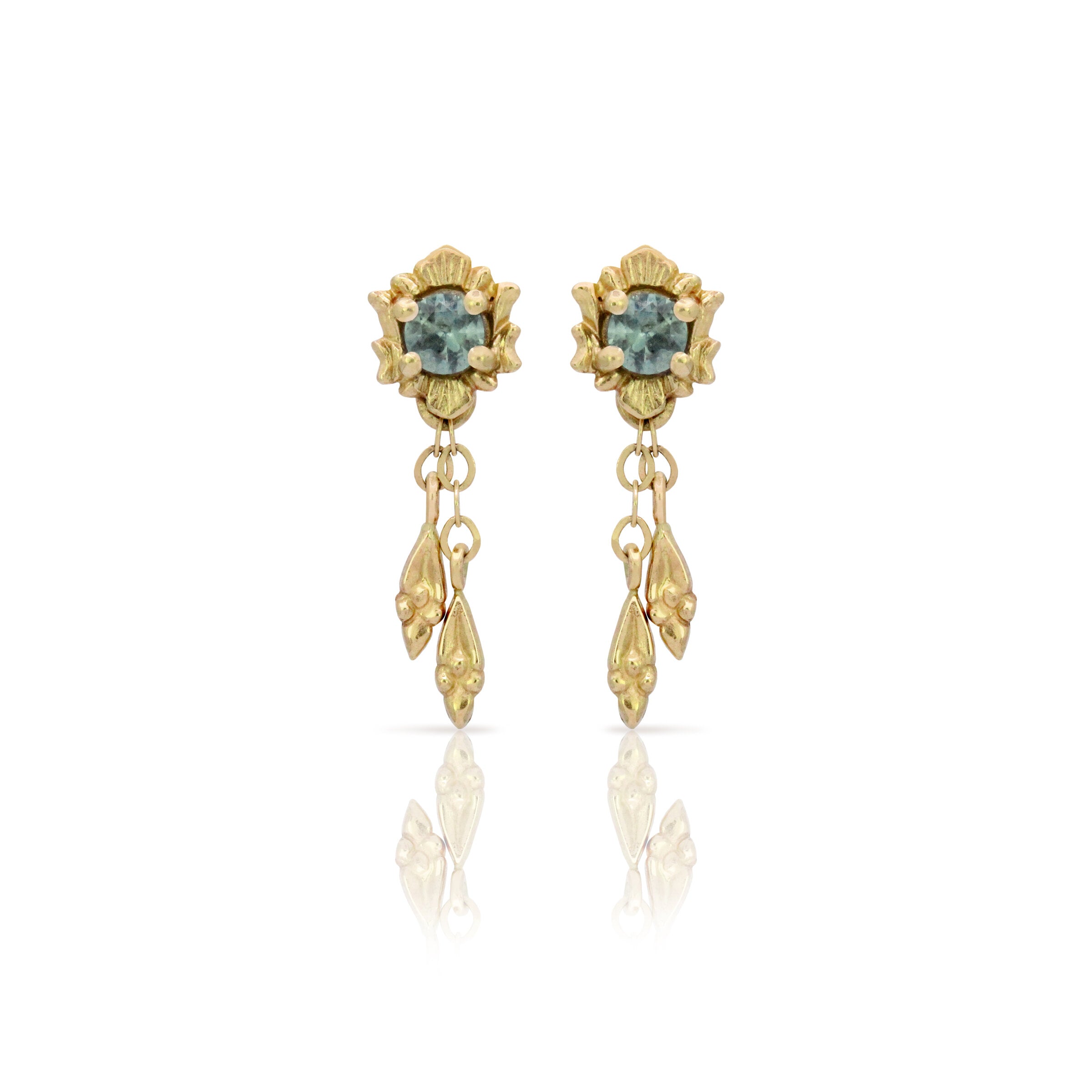 Fortuna Drop Sapphire Earrings