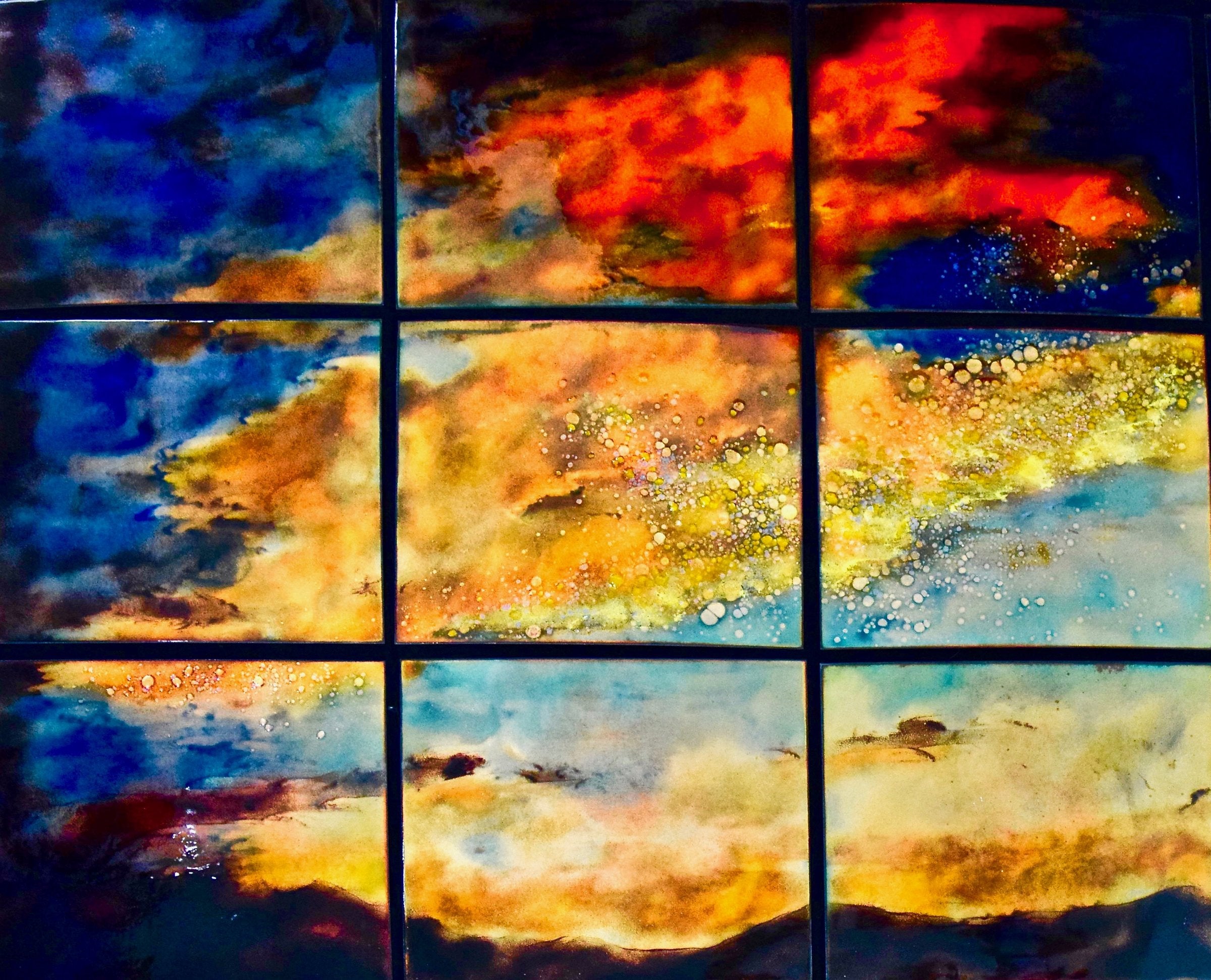 Sunset in Nine Panels