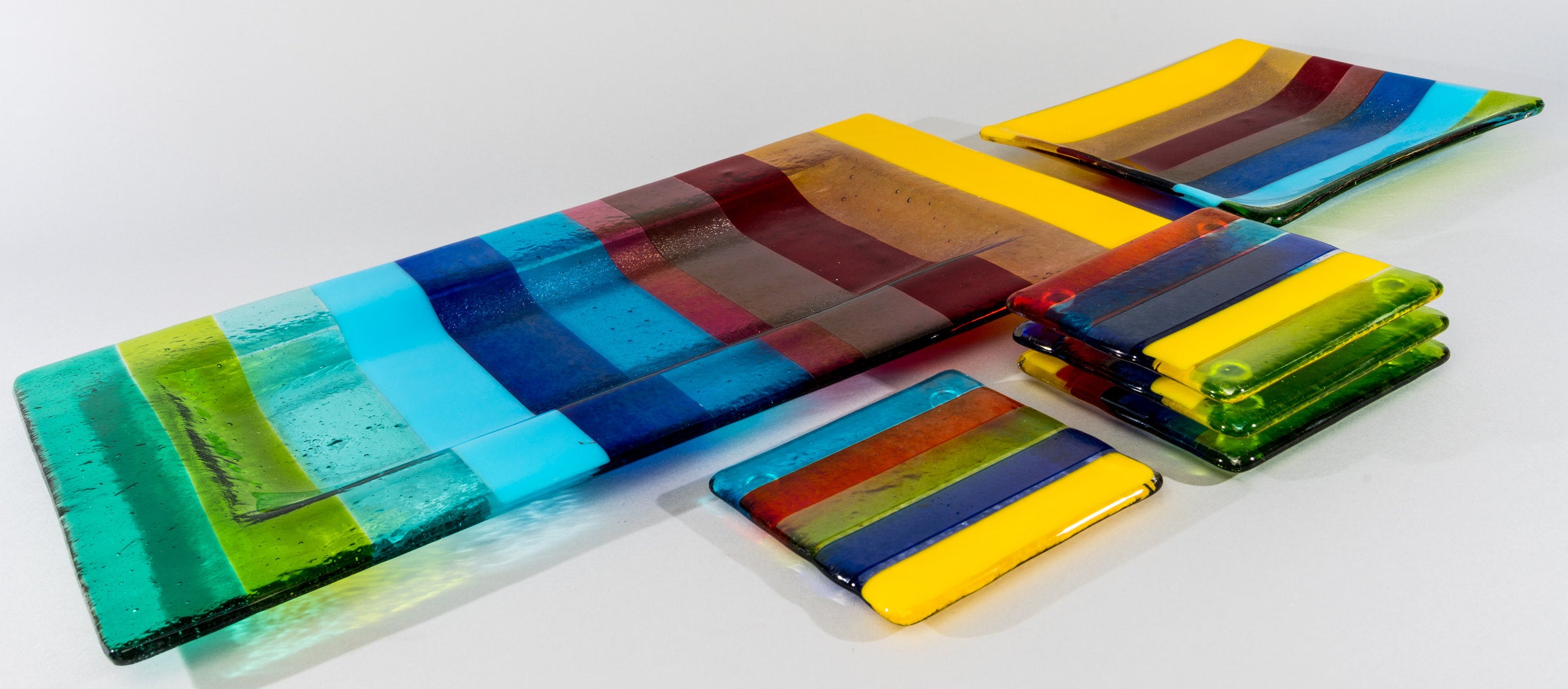 Rainbow Colors Trays and Coasters