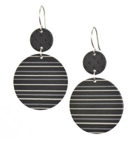 Black with gray stripes