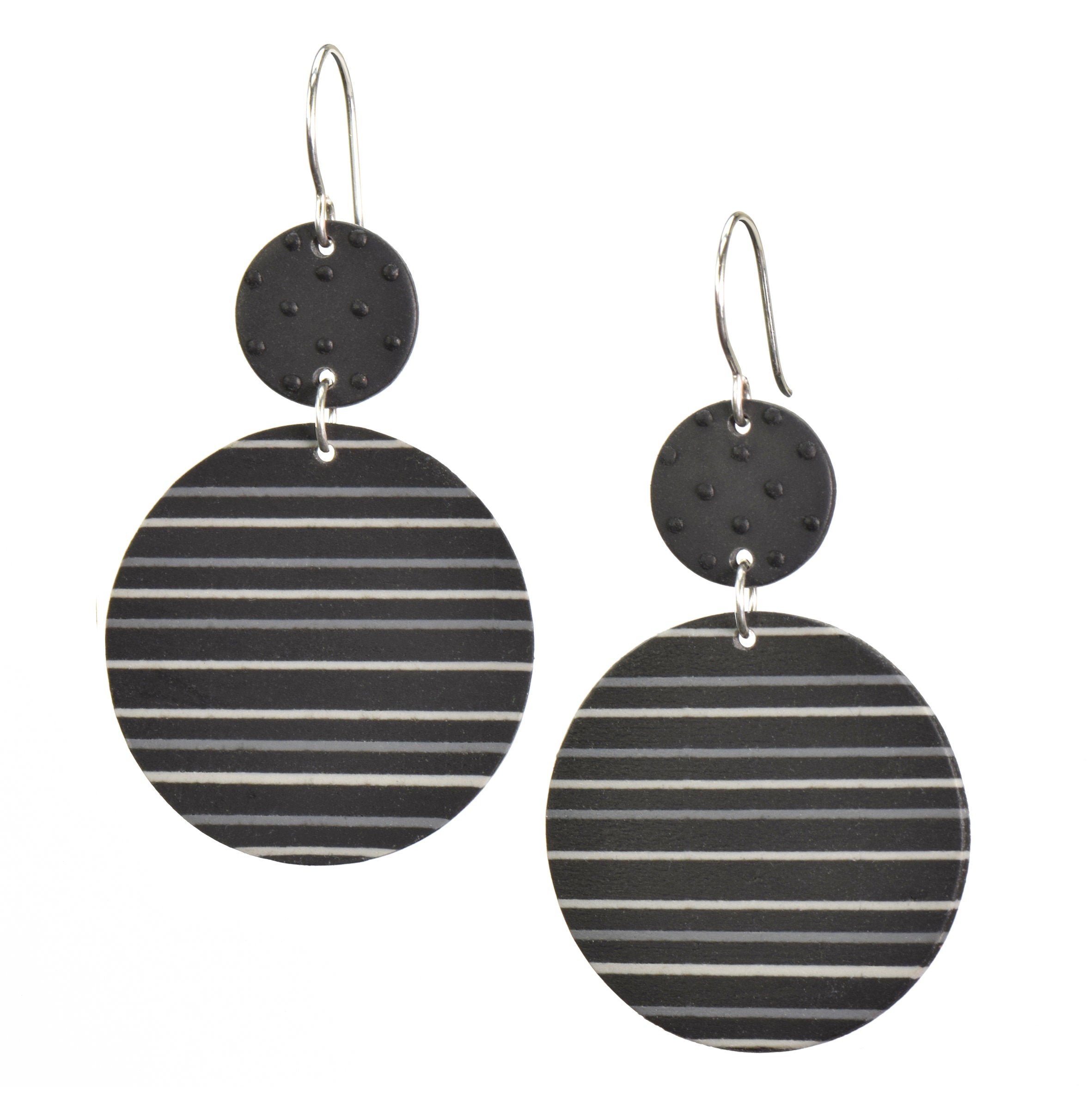 Black with gray stripes