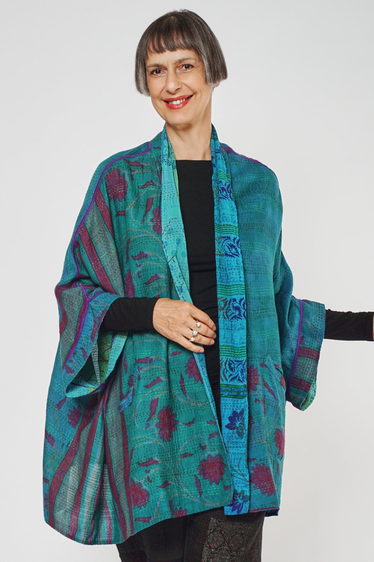 Double Collar Poncho #5