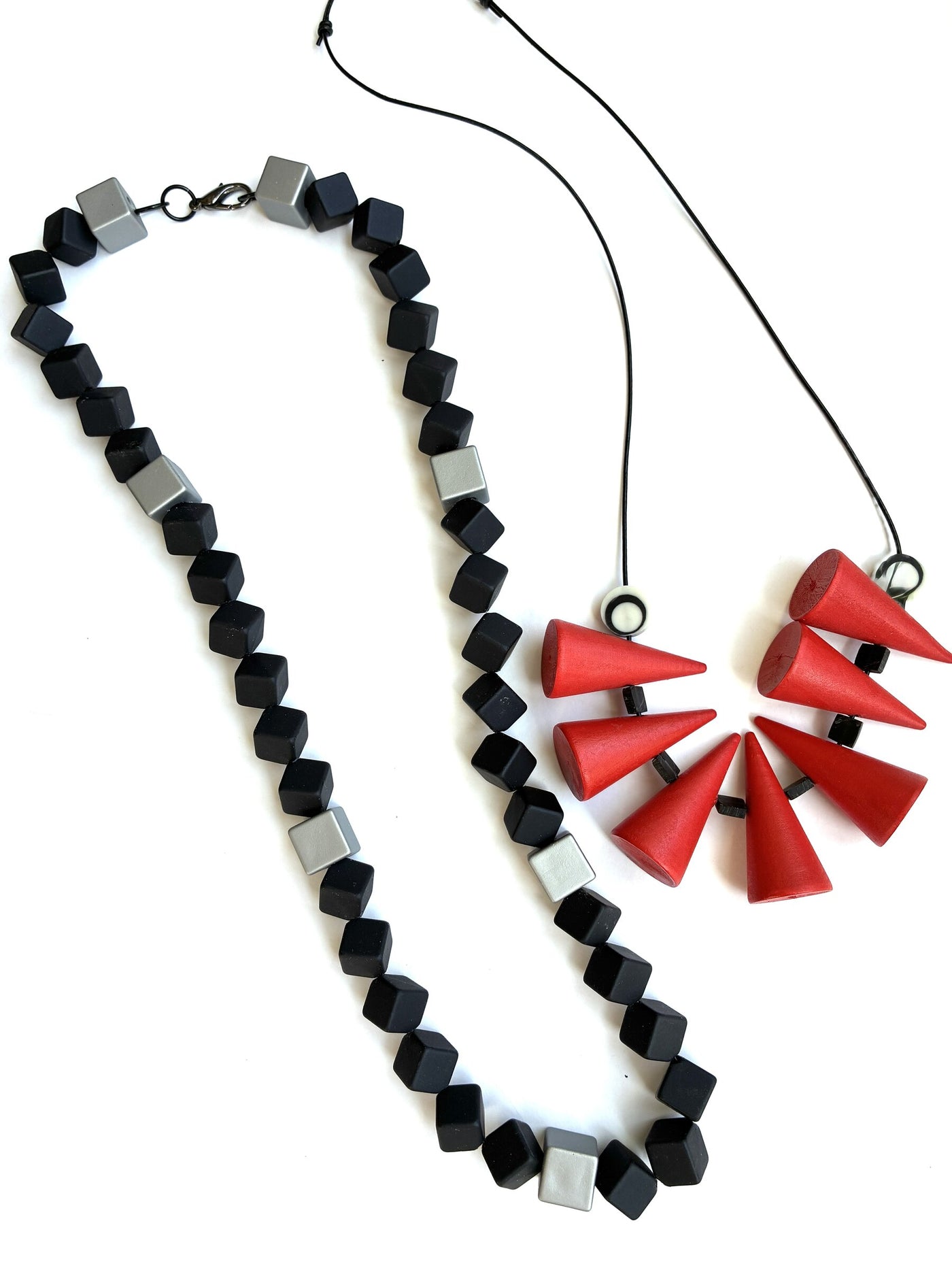 Red & Black Necklace Set