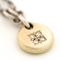 Forged Gold & Diamond Drop Pendant