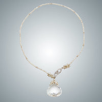 Crystal Quartz, Pearl & Silver Necklace II