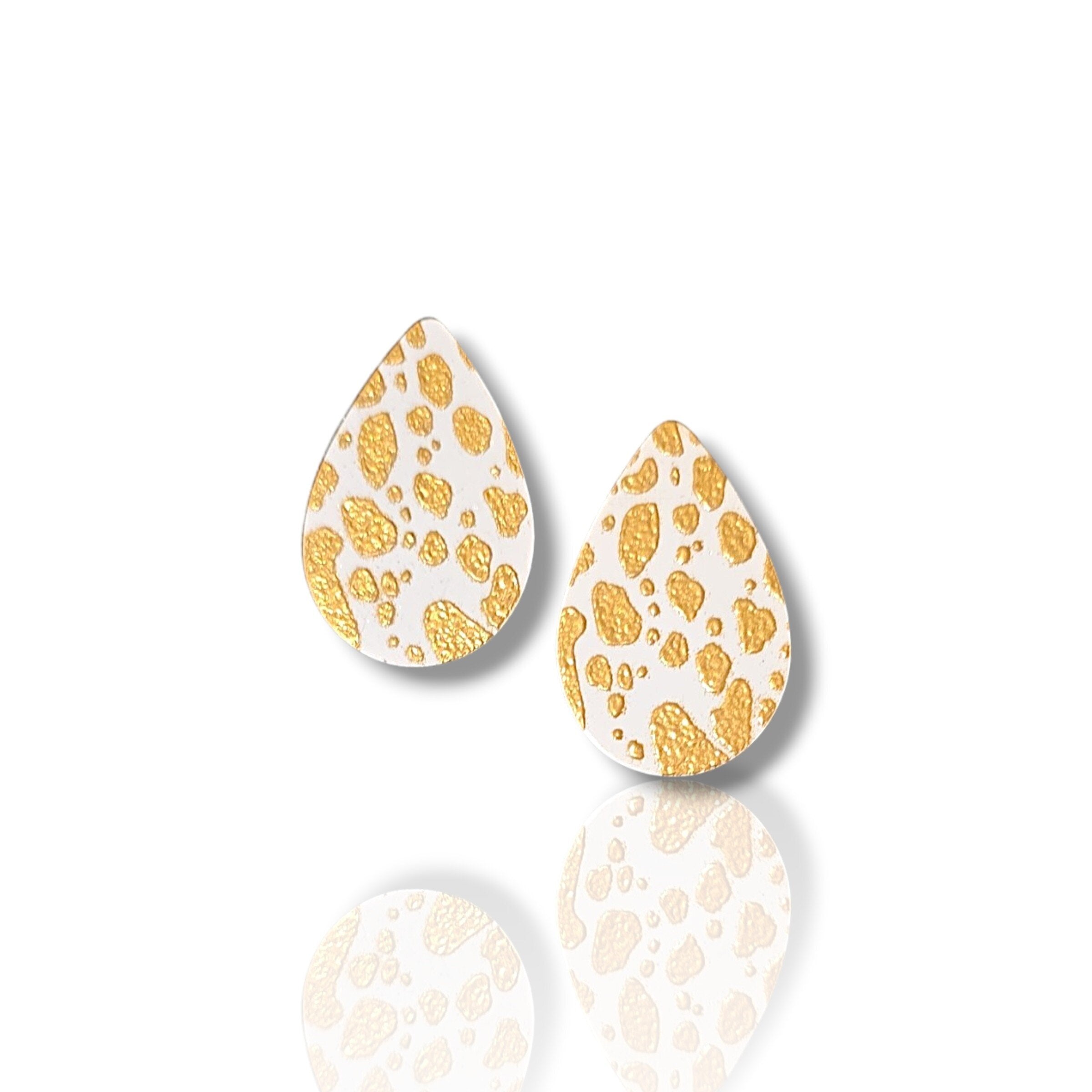 Speckled Teardrop Earrings