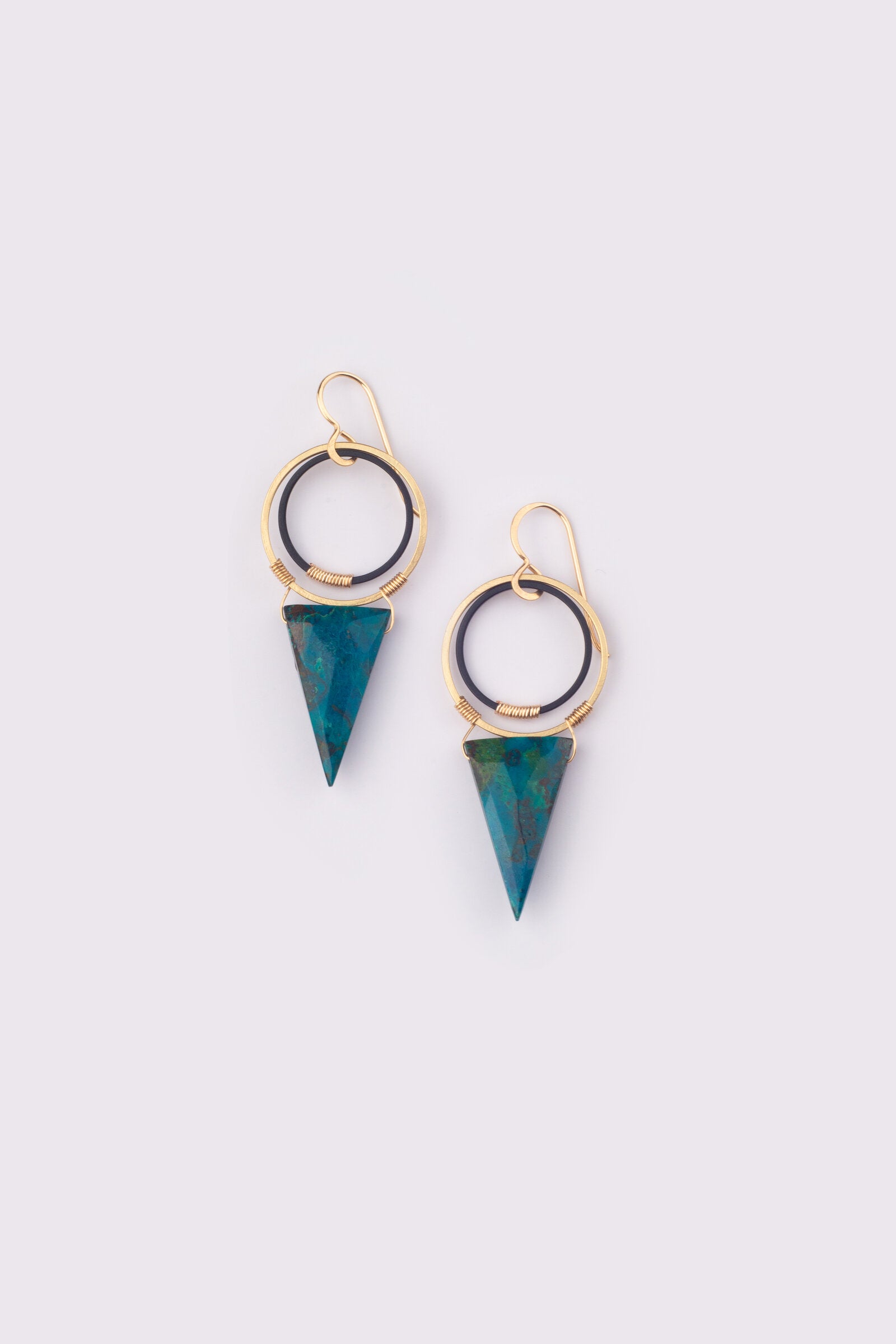 Chrysocolla Current Earrings