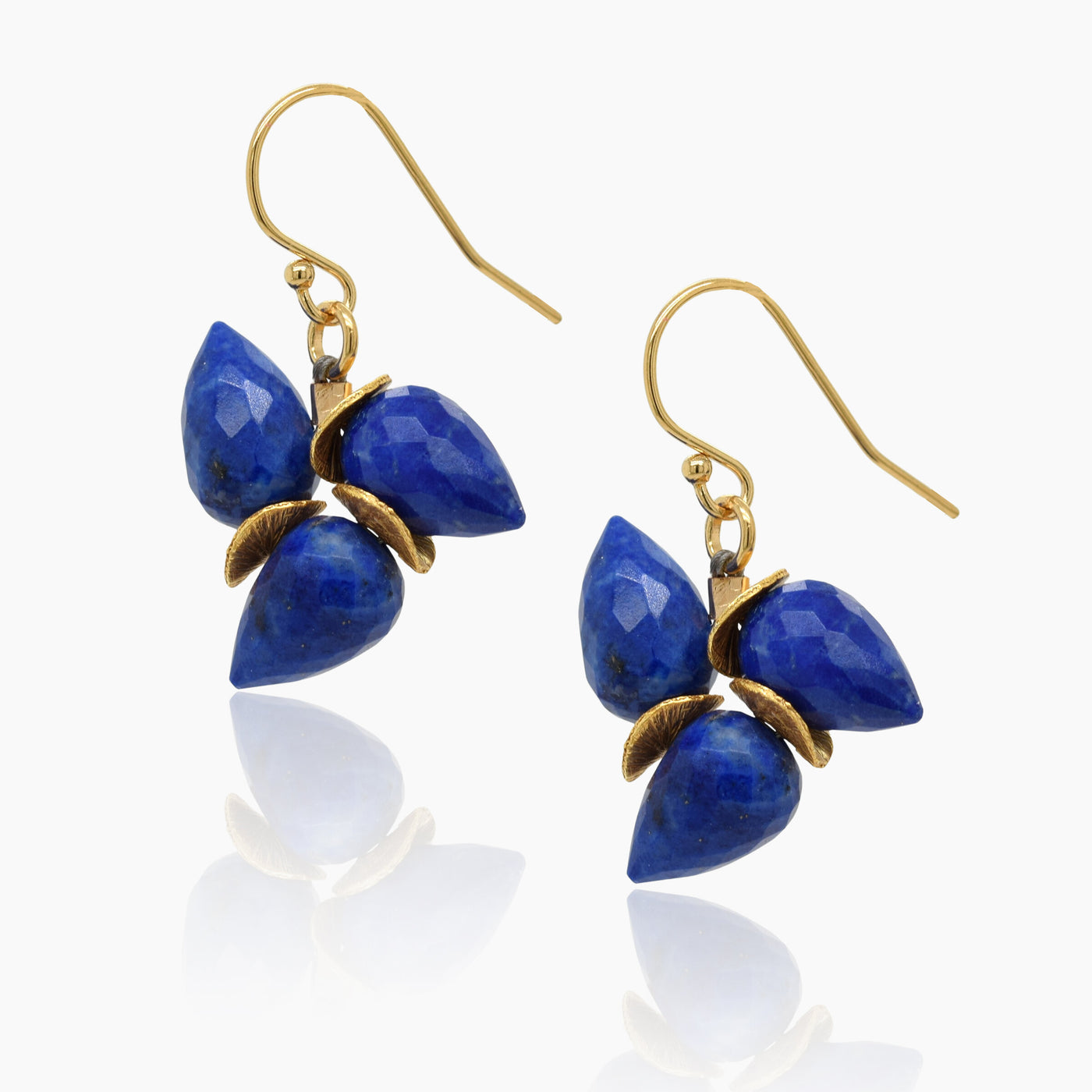 Lapis Herringbone Earrings