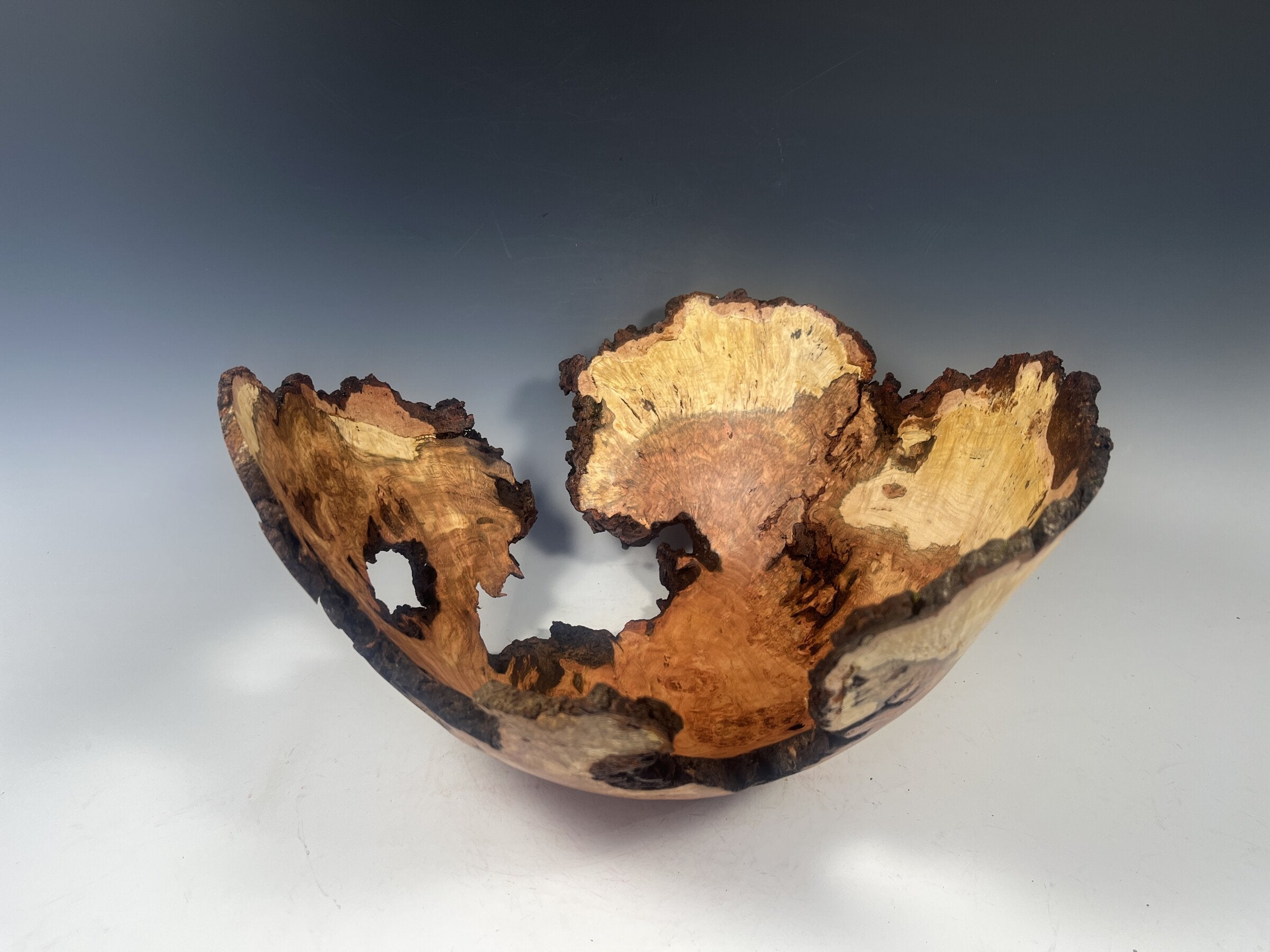 Natural Edge Cherry Burl Bowl III