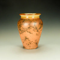 Orange Horsehair Raku Jar