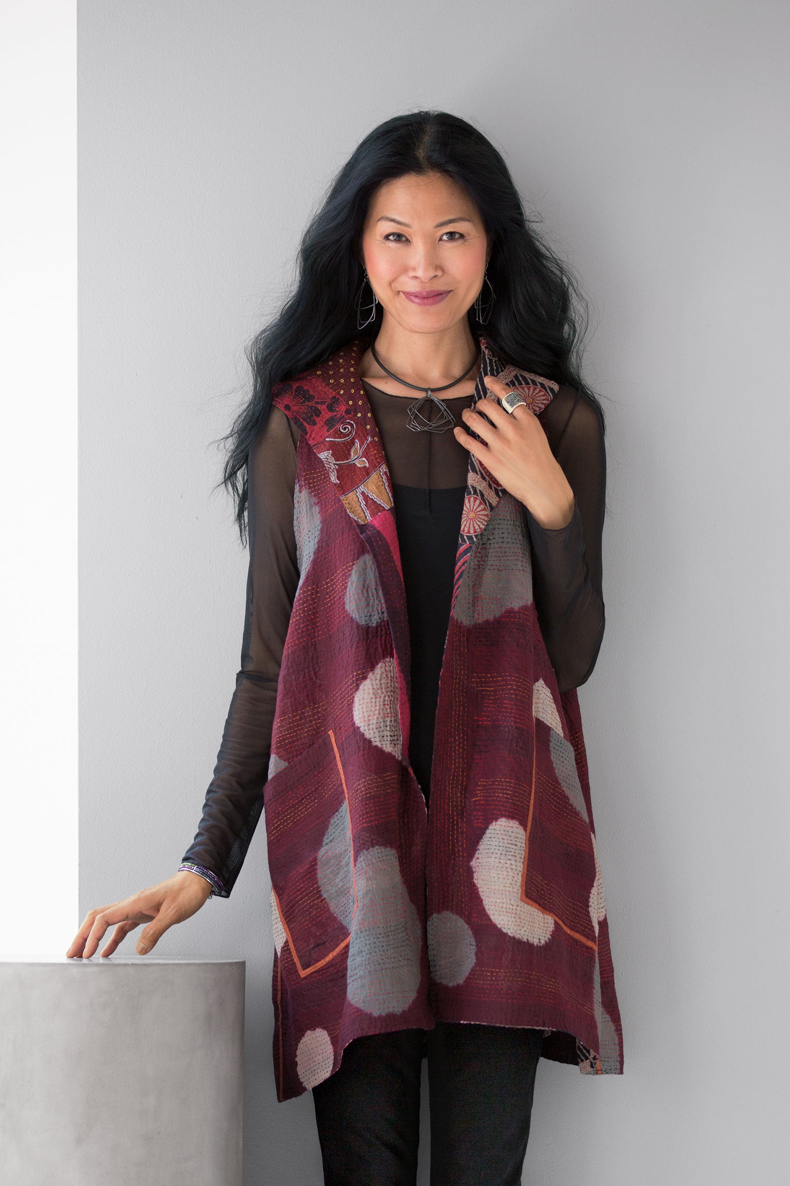 【新品】ARTS&SCIENCE／Stand collar vest YSTHPED Spring and Autumn Stand Collar Chinese Style Disk