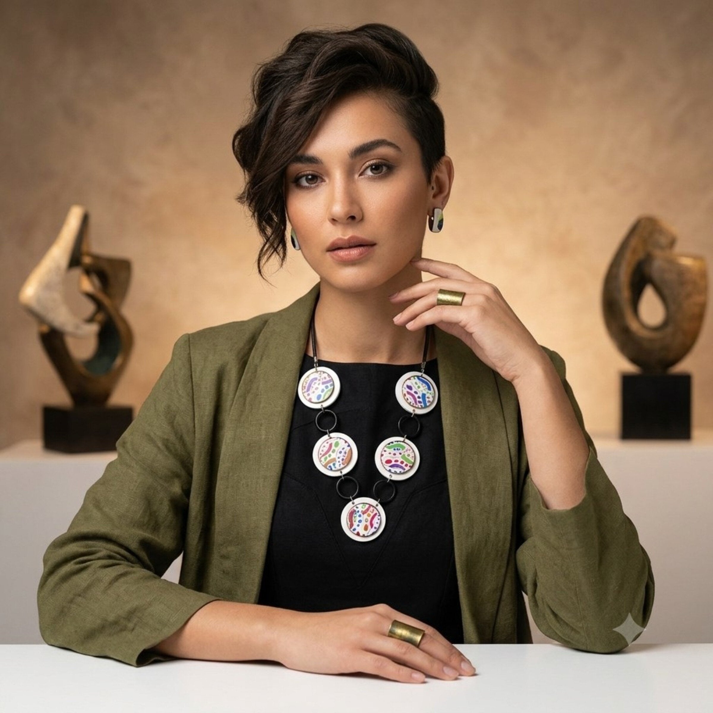 Kaleidoscope Cascade Statement Necklace
