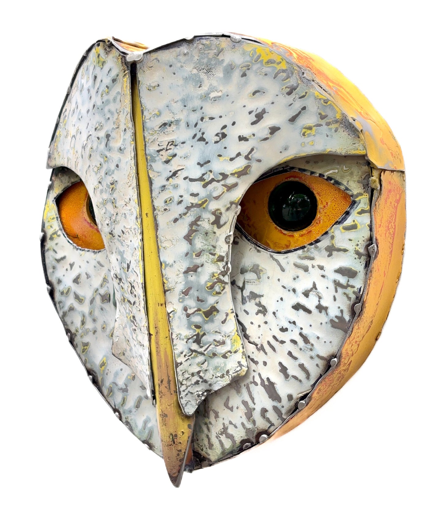 White Owl with Yellow Eyes