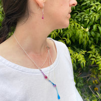 Magenta, shown with the Morning Glory Aurora Necklace