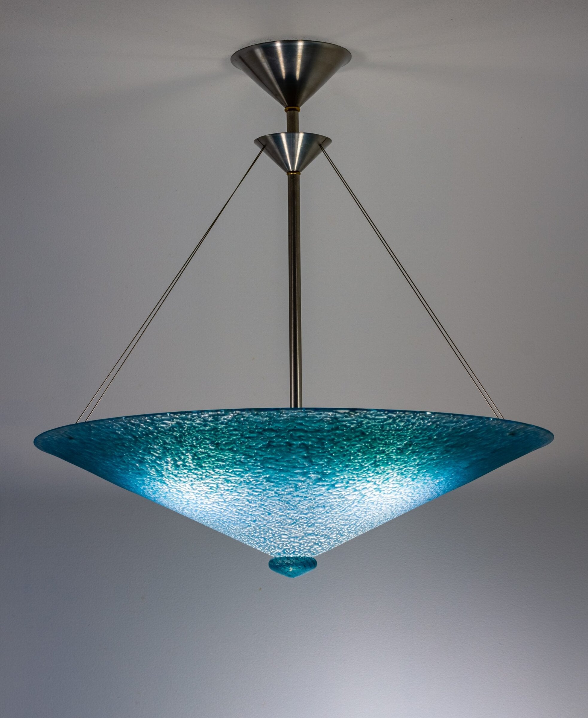 Aqua Fade Glass Pendant Chandelier