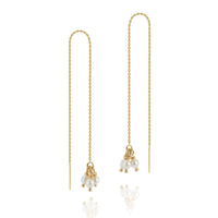 Swing Pearl Cluster Threader Earrings