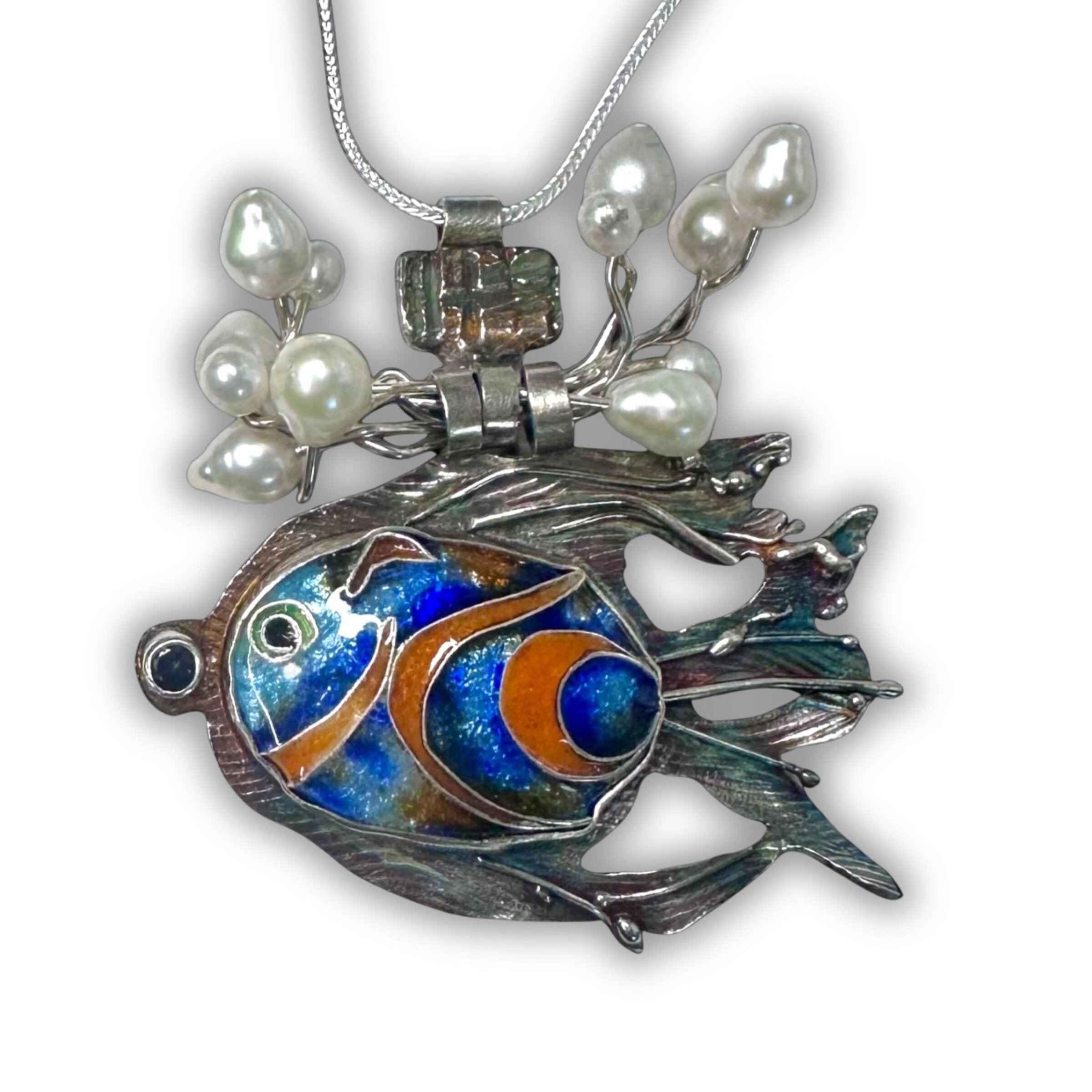 Blue & Orange Clownfish Pendant
