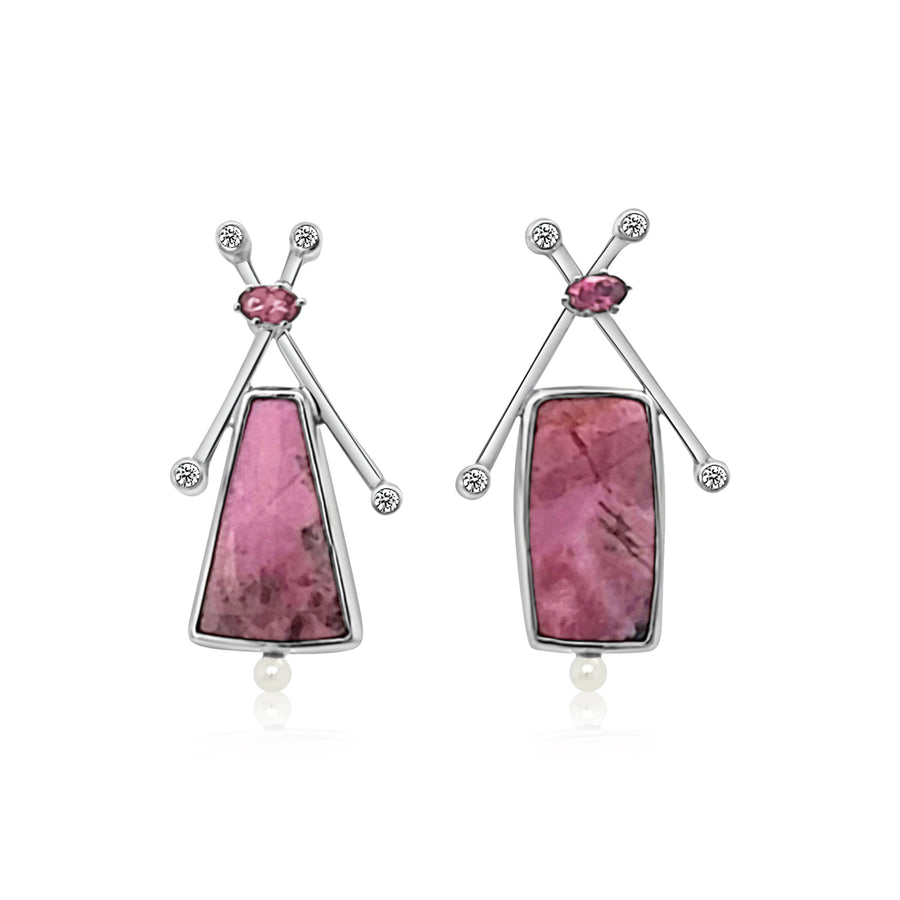Cobalto Calcite Earrings