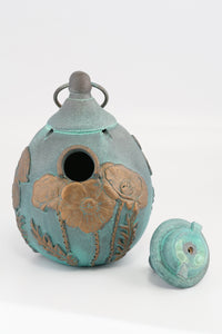 Poppy Verdigris Birdhouse