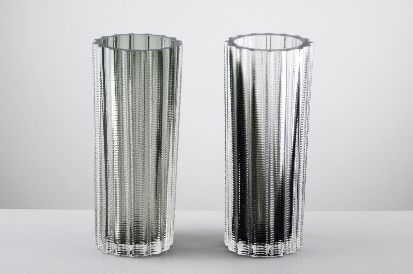 Transparent Gray & Gray w/Crystal Splash