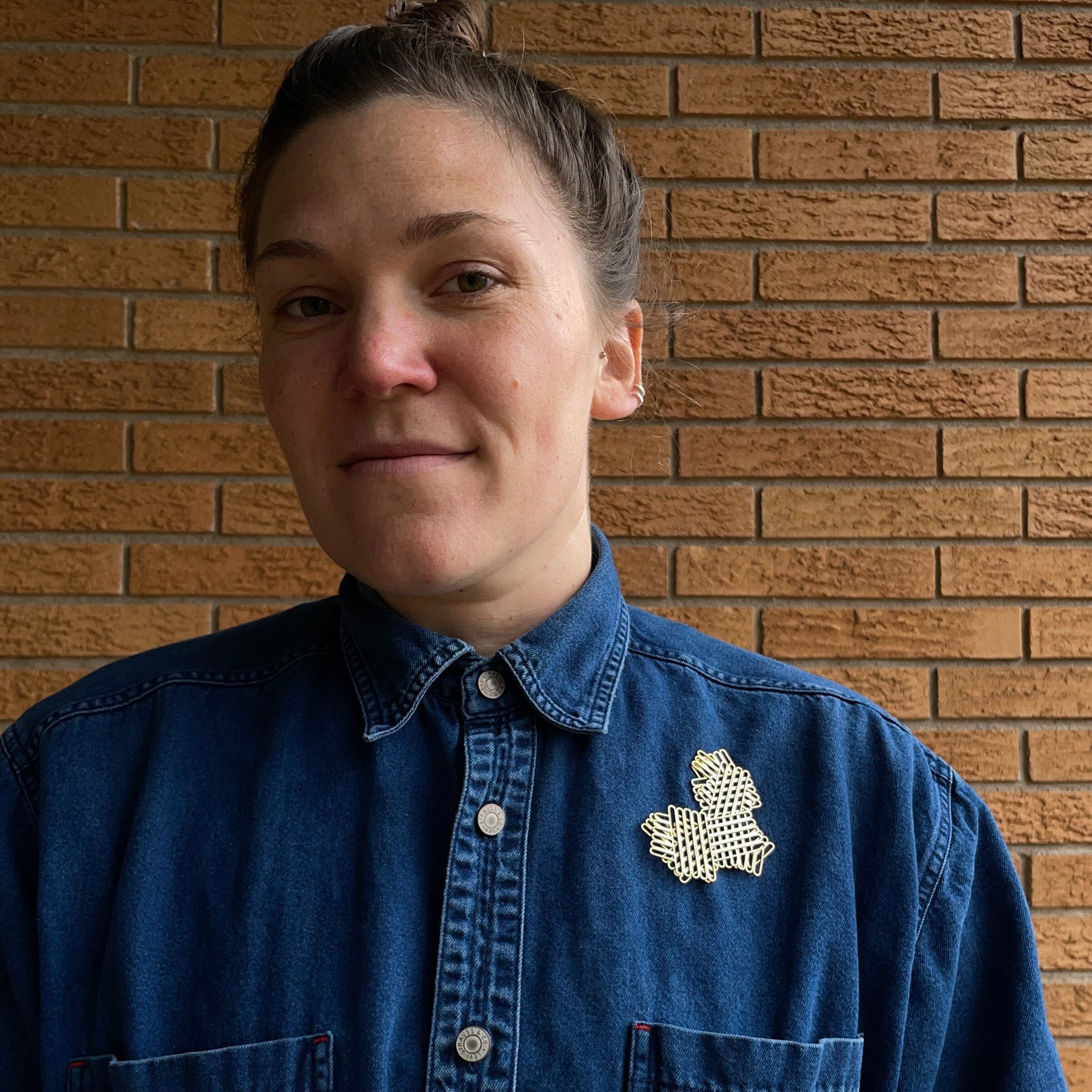Intersecting Layers Brooch