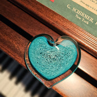 Mint Julep Heart Paperweight