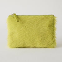 Cowhide Zipper Pouch