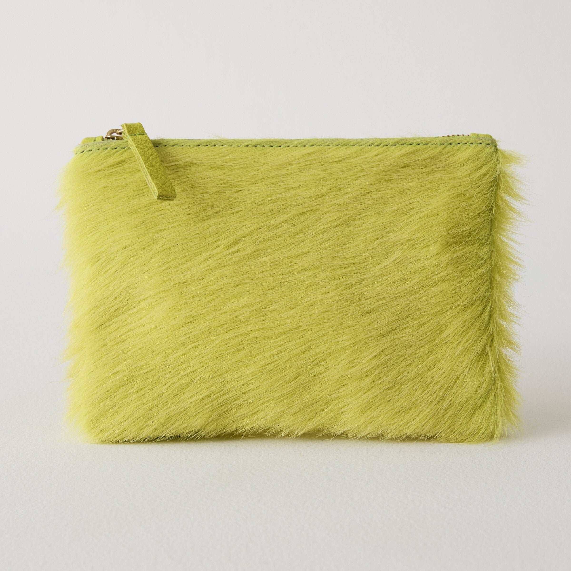 Cowhide Zipper Pouch