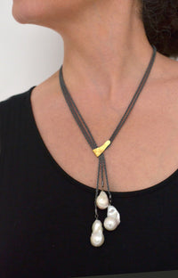 Three-Drop Pearl Necklace