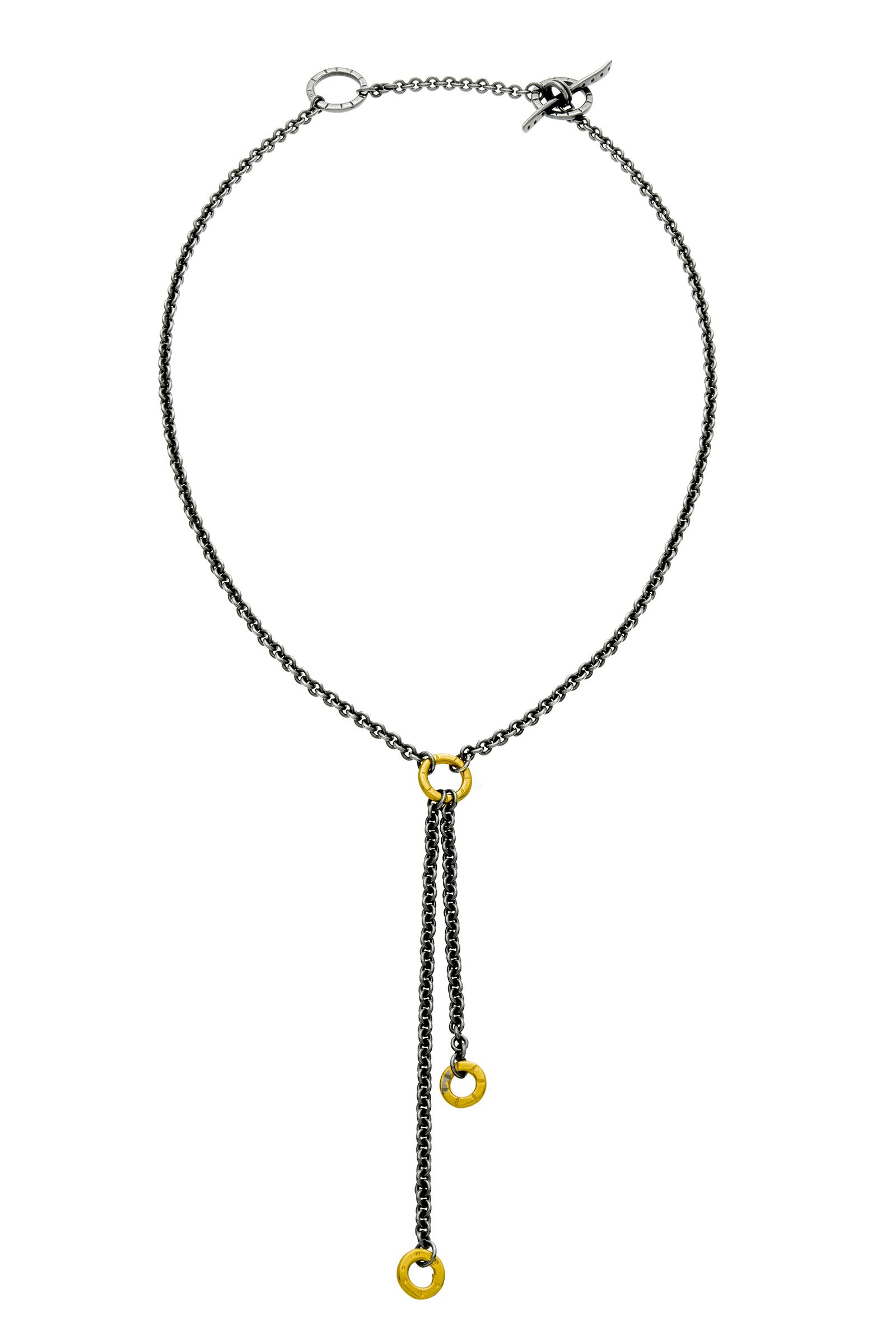 Black & Gold Bola Necklace