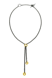 Black & Gold Bola Necklace