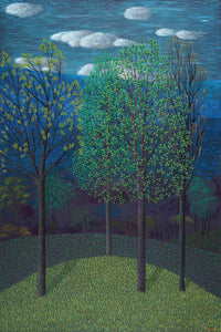 Trees on Blue