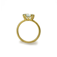 Cushion-Cut Aquamarine Aqueduct Ring II